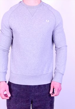 Vintage Fred Perry Sweatshirt in Grey Small 