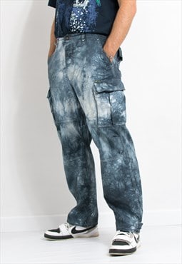 Vintage cargo pants in tie dye baggy trousers