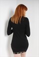 VINTAGE PUMA FITTED T-SHIRT DRESS BLACK