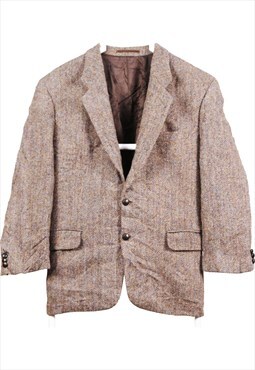 Vintage 90's Harris Tweed Blazer Tweed Wool Jacket Button Up