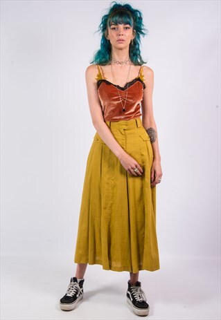 VINTAGE 90'S SMART MUSTARD CULOTTES