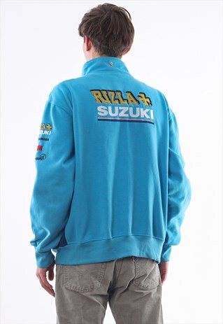 VINTAGE SUZUKI RIZLA FULL ZIP SWEATER TRACKSUIT BLUE