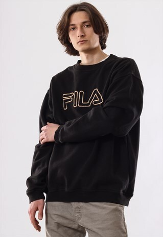 90'S VINTAGE MENS FILA BIG LOGO SWEATSHIRT CREW NECK