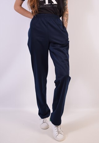 VINTAGE ASICS TRACKSUIT TROUSERS NAVY BLUE