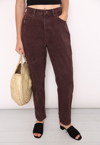 VINTAGE BROWN HIGH WAISTED MOM JEANS