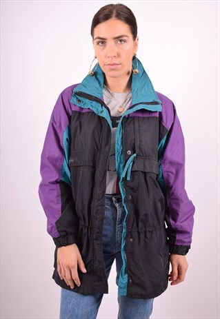 COLUMBIA WOMENS VINTAGE JACKET LARGE BLACK 90'S