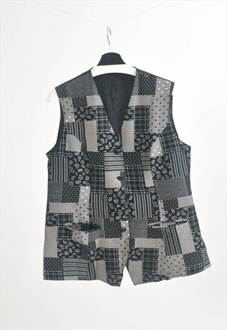 VINTAGE 90'S VEST IN ABSTRACT PRINT