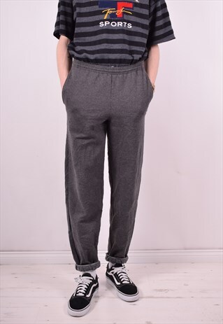 CHAMPION MENS VINTAGE TRACKSUIT TROUSERS W30 L32 GREY 90'S