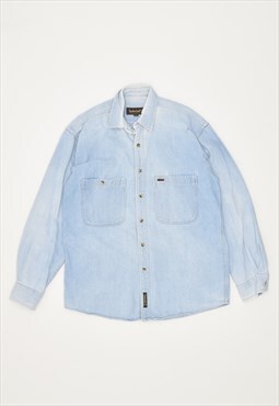 Vintage 90's Timberland Denim Shirt Blue