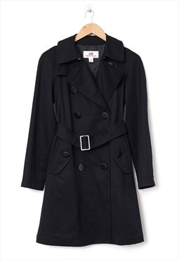 H&M x COMME DES GARCONS Trench Coat Jacket Wool Black