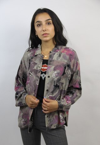 VINTAGE 90'S ABSTRACT PATTERN SHIRT