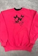 VINTAGE SWEATSHIRT EMBROIDERED BUTTERFLIES PATTERNED JUMPER