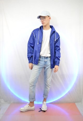 BLUE VINTAGE BOMBER JACKET