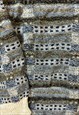 VINTAGE ABSTRACT KNITTED JUMPER FUNKY PATTERNED SWEATER