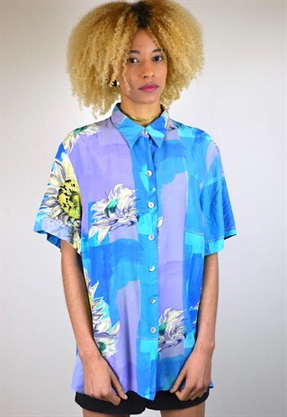 VINTAGE 90'S SUNFLOWER PATTERN SHIRT
