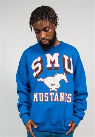 VINTAGE SMU MUSTANGS USA COLLEGE SWEATSHIRT