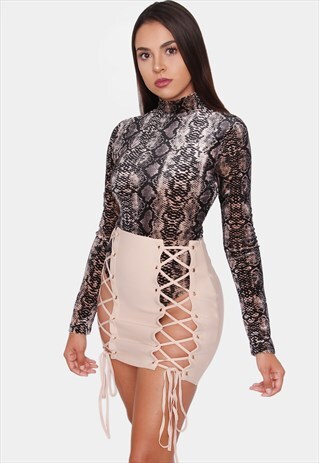 BNDG LACE UP SKIRT