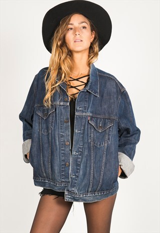 VINTAGE 80S LEVI'S DENIM TRUCKER / C401