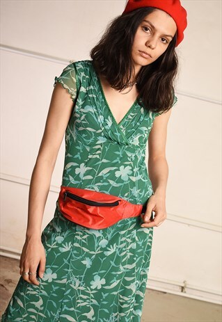 Y2K RETRO KITSCH MESH MIDI DRESS
