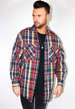VINTAGE PLAID FLANNEL SHIRT