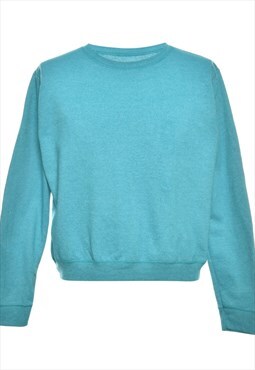 Turquoise Hanes Plain Sweatshirt - M
