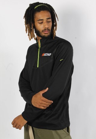 VINTAGE NIKE 1/4 ZIP SWEATSHIRT BLACK