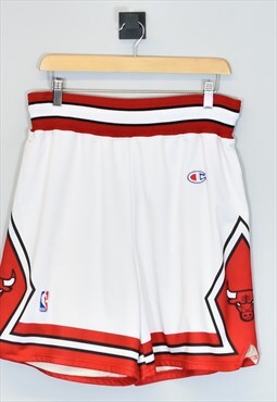 Vintage 1990's Champion Chicago Bulls Shorts White Large
