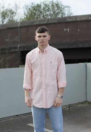 VINTAGE PINSTRIPE RALPH LAUREN YARMOUTH SHIRT