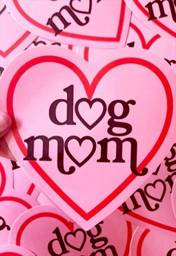 Dog Mom Heart Large Vinyl Sticker