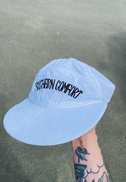 Vintage 90s Southern Comfort Corduroy Embroidered Hat Cap