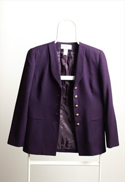 Saville suit Petite Vintage Jacket/Blazer Purple Women M