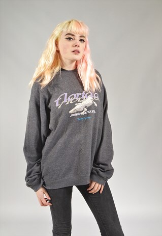 VINTAGE CHARCOAL GREY FLORIDA SWEATER