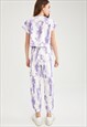WOMAN PRINTED KNITTED JOGGER - LILAC