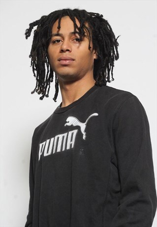 VINTAGE PUMA LOGO SWEATSHIRT BLACK