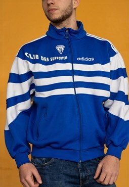 Vintage Adidas Supporters Track Jacket in Blue M