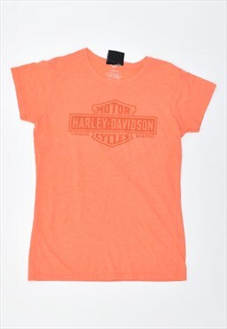 Vintage 90's Harley Davidson T-Shirt Top Orange