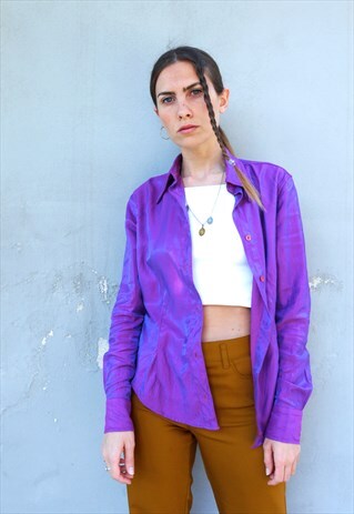 VINTAGE FIORUCCI PURPLE SHIRT