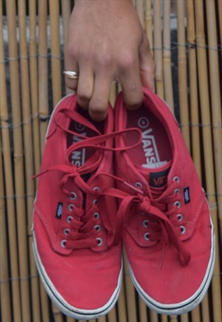 RETRO RED VANS CUSHIONED INNER UK 8
