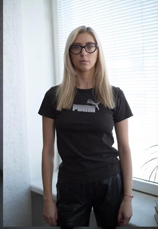 VINTAGE 90'S BLACK COTTON T-SHIRT