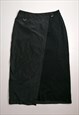 Y2K CARGO GRUNGE MAXI SKIRT BLACK WRAP GORPCORE TECHWEAR