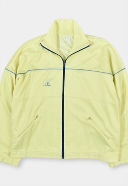 Vintage Tracksuit Top Full Zip Logo Yellow