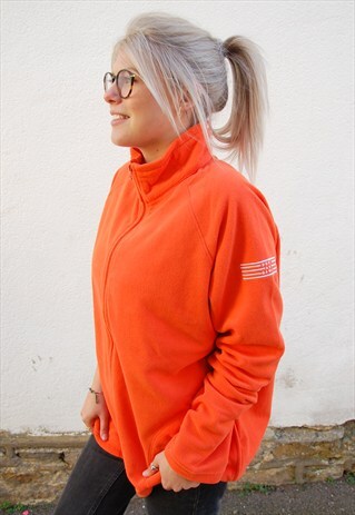G&G ORANGE/WHITE LINO FLEECE