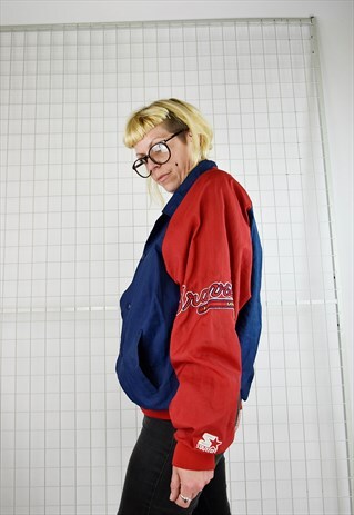 VINTAGE 90S ATLANTA BRAVES MAJOR LEAGUE BASEBALL COACH JKT
