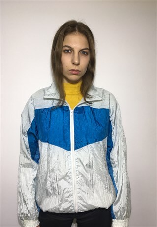 VINTAGE 90' OLDSCHOOL BLUE SPORT FESTIVAL UNISEX JACKET