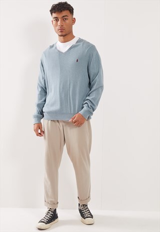VINTAGE RALPH LAUREN V-NECK JUMPER
