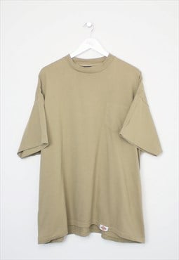 Vintage Dickies pocket logo t-shirt in sand. Best fits XXXL