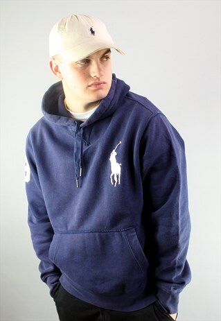 MEN'S VINTAGE POLO RALPH LAUREN HOODIE WITH LARGE LOGO