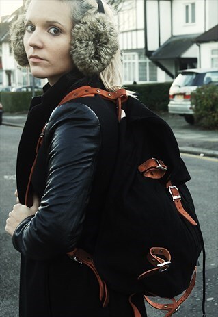 BLACK SWEDISH INFANTRY RUCKSACK