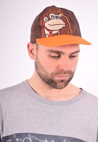 SUPER MARIO MENS VINTAGE CAP ONE SIZE BROWN 90'S