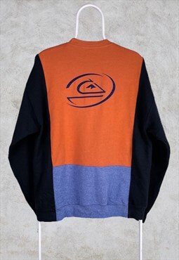 Vintage Reworked Quiksilver Sweatshirt Orange Large